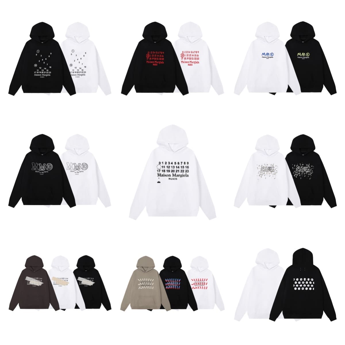 Maison Margiela MM6 Terry Hoodie Sweater for Men and Women A