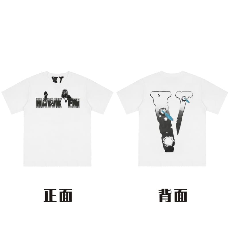 VLONE Large V Short Sleeve High Street T-Shirt Summer Style