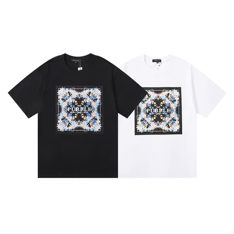 pu*re b*and loose cotton t-shirt round neck short sleeves for men