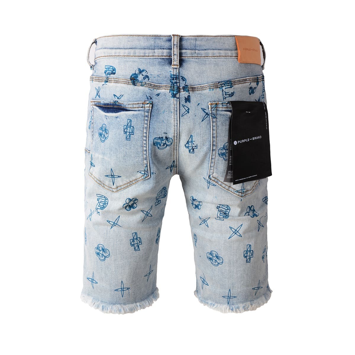 pu*re b*and denim shorts american high street blue print 5063