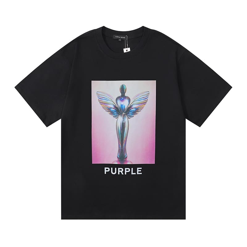 vlone fog pu*re b*and oil painting print t-shirt for men