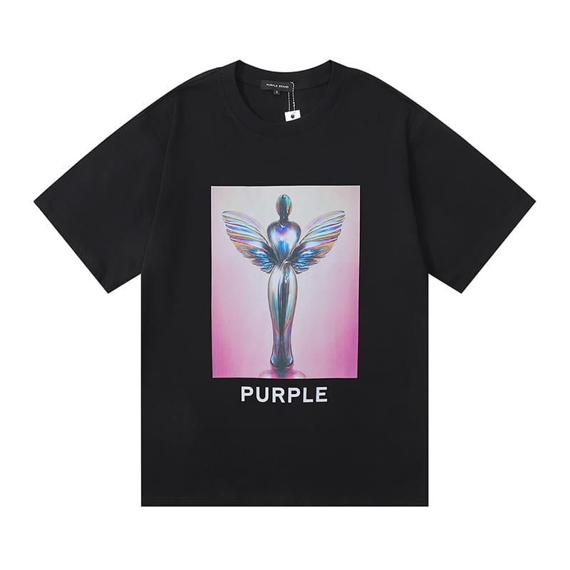 vlone fog pu*re b*and oil painting print t-shirt for men