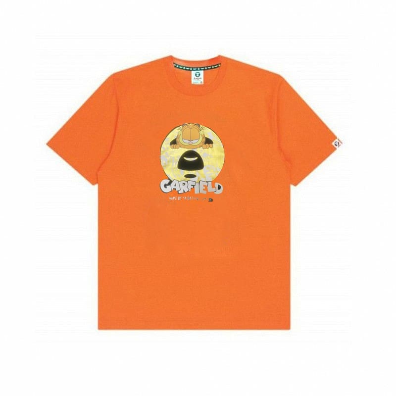 AAPE Camouflage Letter Print Loose Short Sleeve T-Shirt for Men and Women