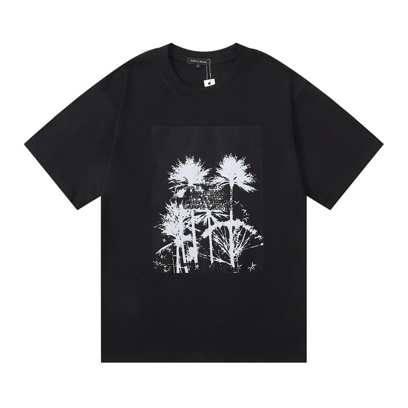 pu*re b*and loose cotton t-shirt round neck short sleeves for men