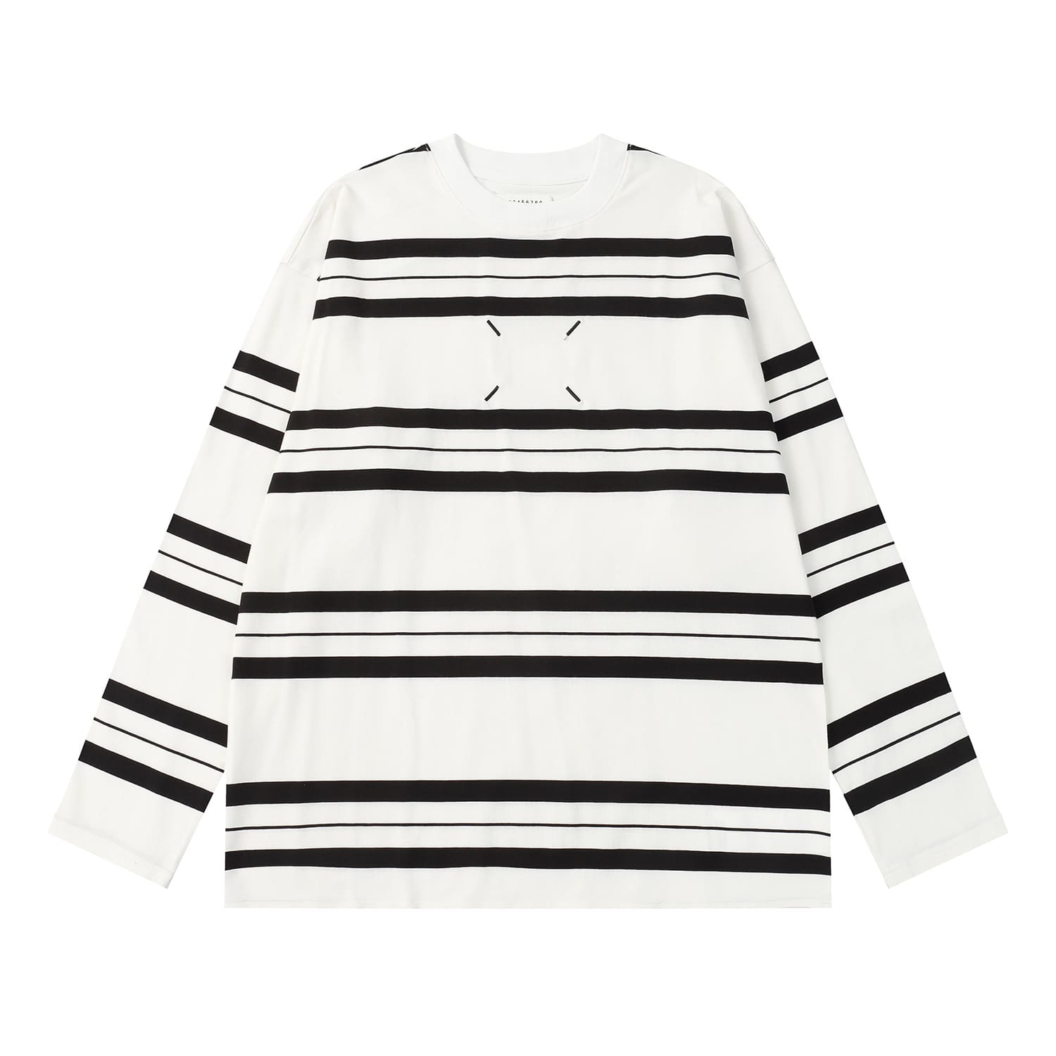 Maison Margiela MM6 Cotton Striped Long Sleeve T-Shirt for Men and Women