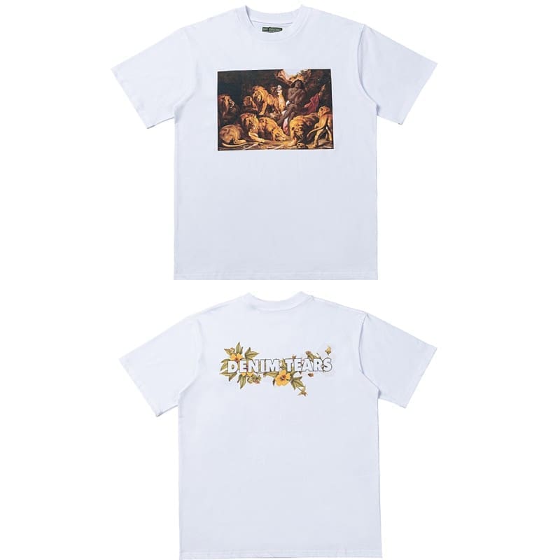 Denim Tears Oil Painting T-Shirt for Spring and Summer