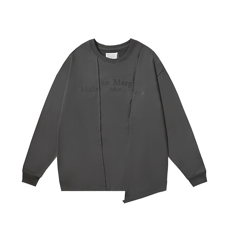 Maison Margiela MM6 Terry Stitching Sweatshirt Unisex Style