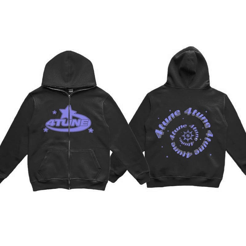 full F**e zipper hoodie men’s american retro y2k style