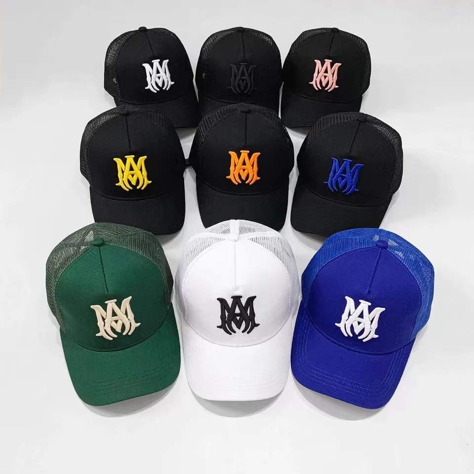 Amiri Embroidered Baseball Cap Sun Protection High Street Style