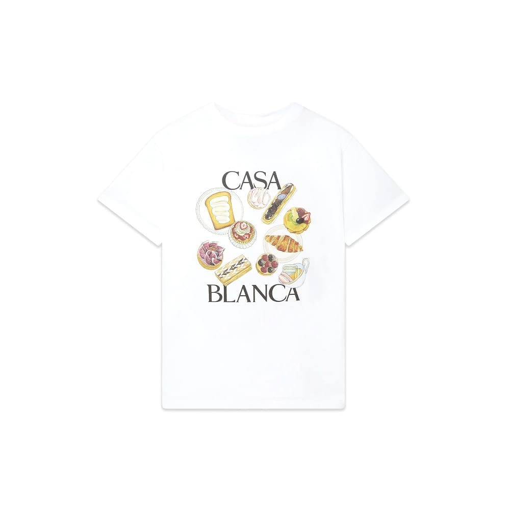 Casablanca Heavy Cotton Loose Half-Sleeve T-Shirt for Men