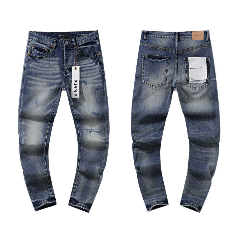pu*re b*and distressed slim straight jeans american high street style