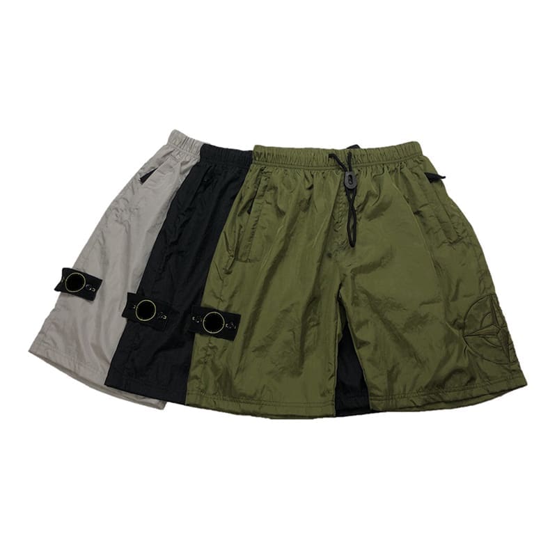 Stone Island Double-Layer Quick-Drying Nylon Compass Embroidery Sports Shorts