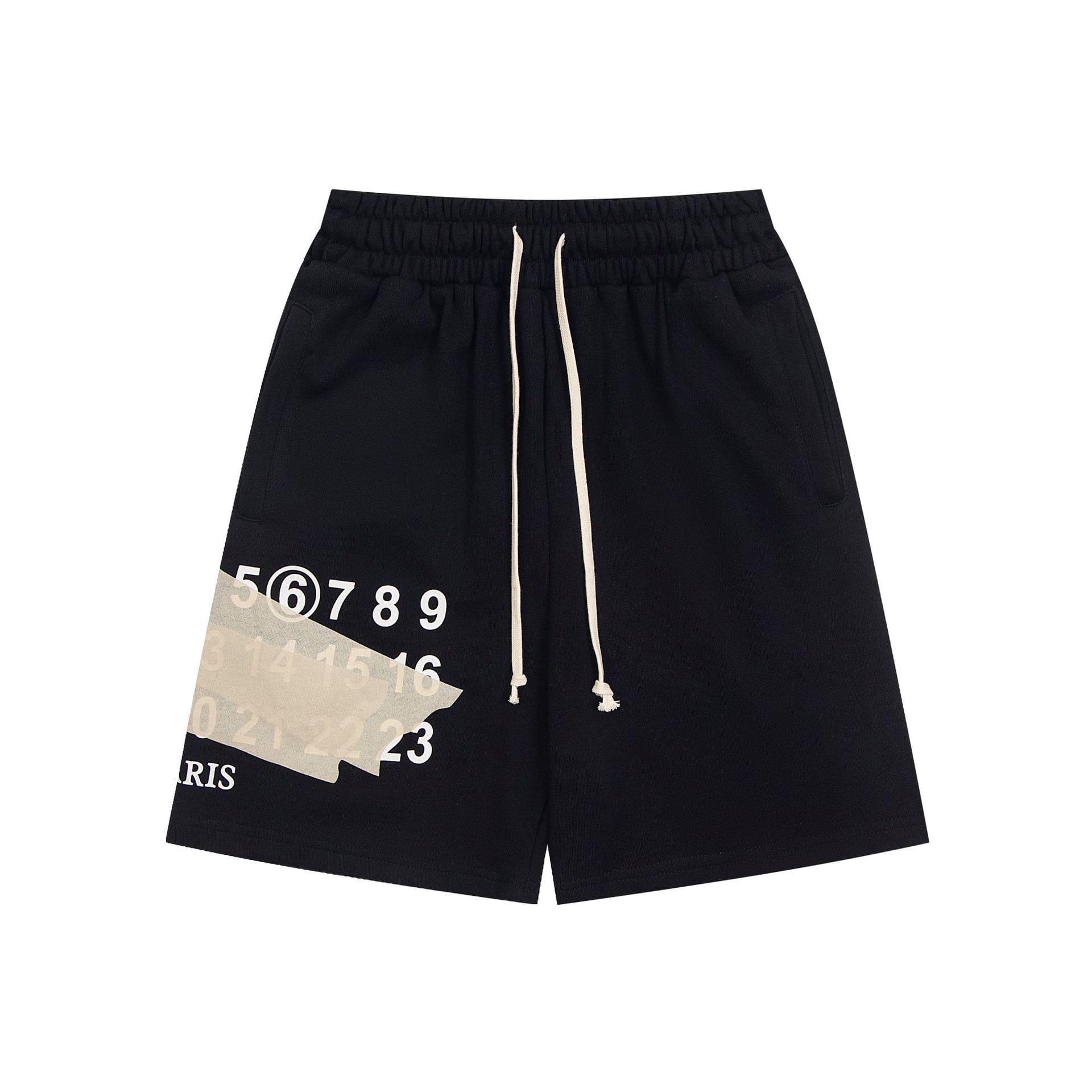 Maison Margiela MM6 Digital Pattern Embroidered Casual Cropped Shorts