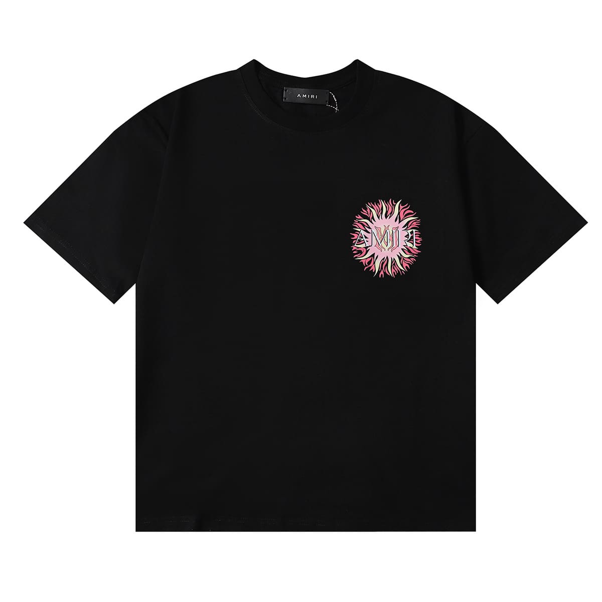 Amiri Fashion Solid Color High Street T-Shirt Retro Loose Fit 2