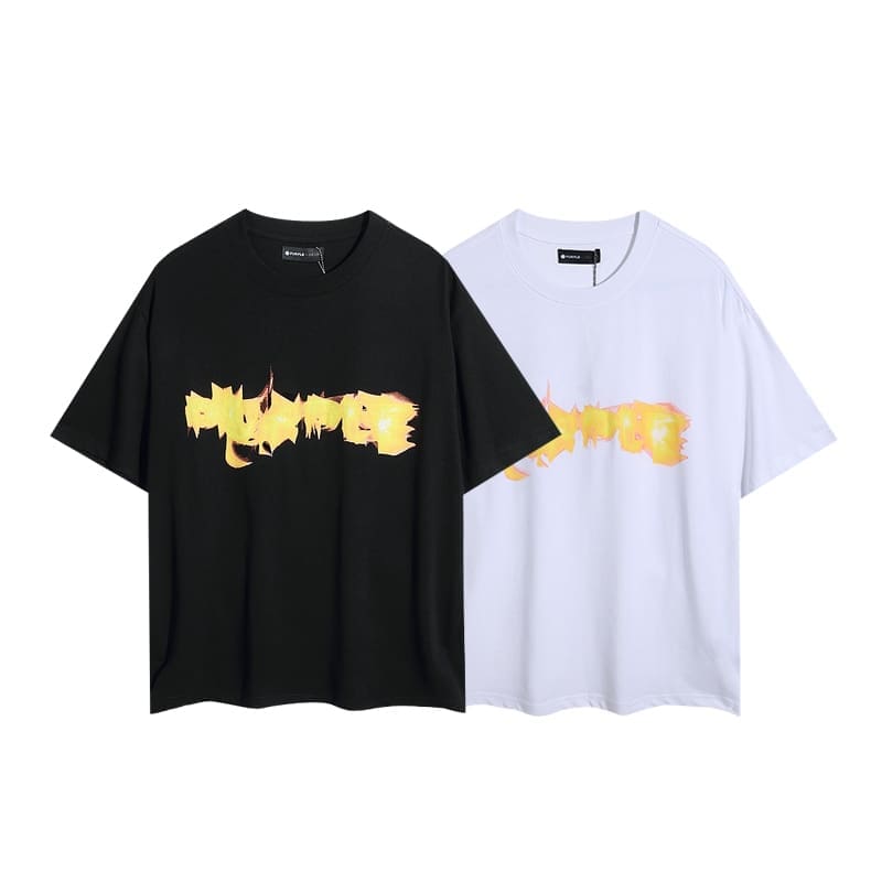 pu*re b*and letter print t-shirt high street cotton casual round neck