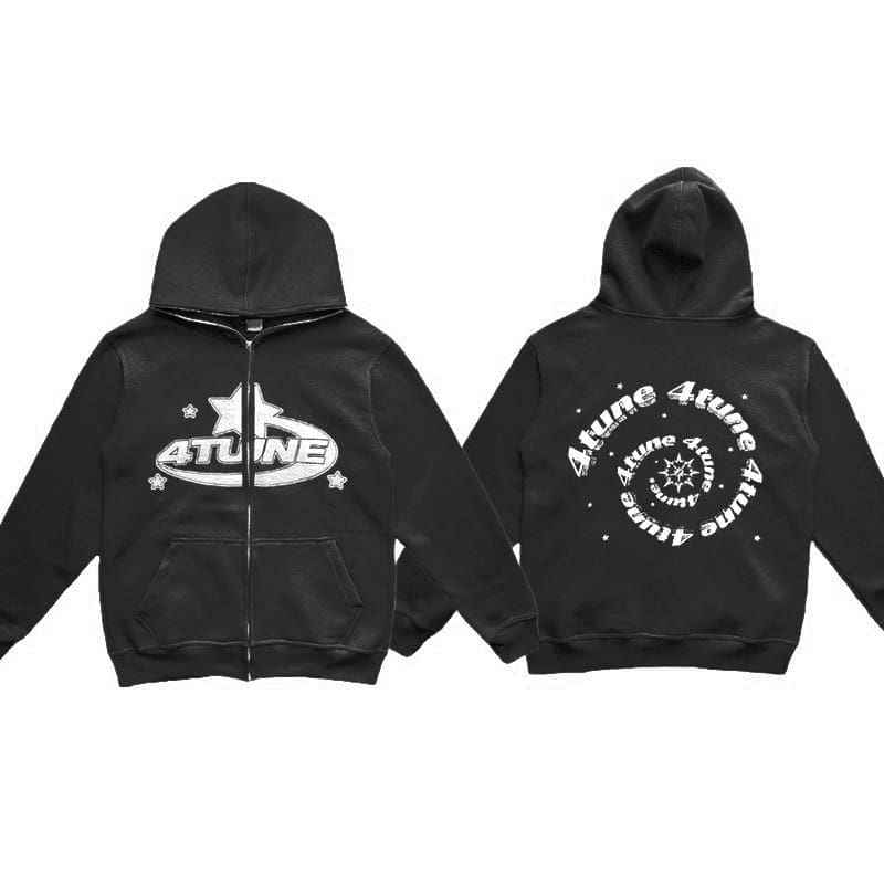 full F**e zipper hoodie men’s american retro y2k style
