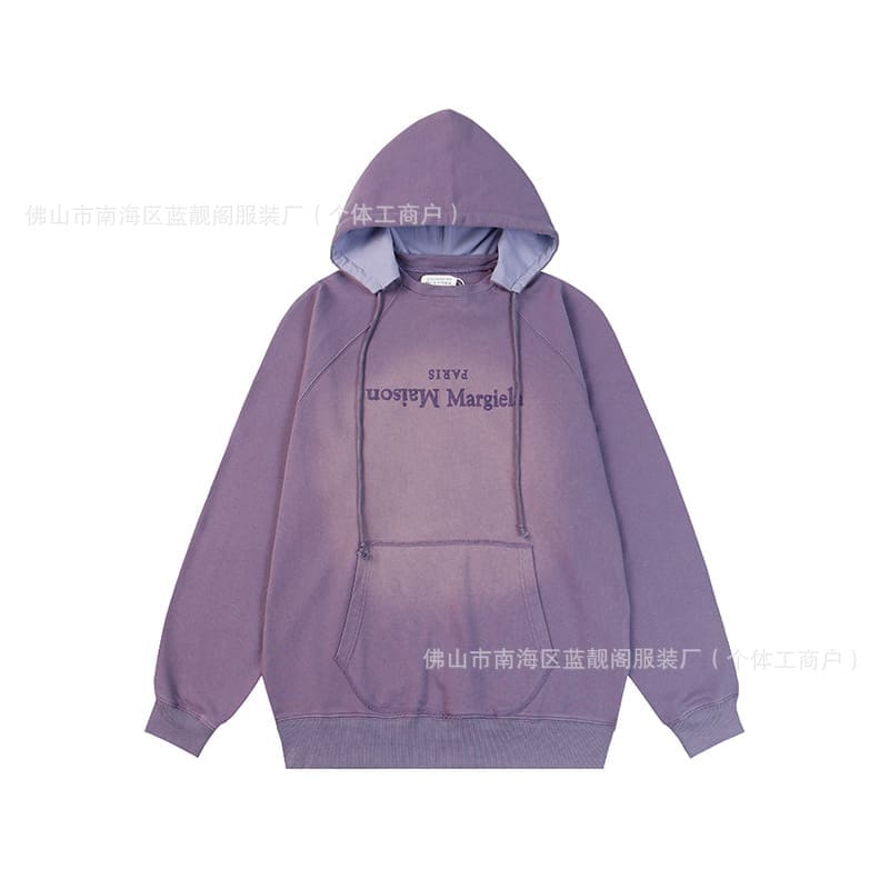 Maison Margiela MM6 Washed-Out Hooded Sweater for Men and Women