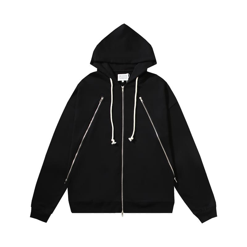 Maison Margiela MM6 Terry Cardigan Zipper Hoodie for Men and Women