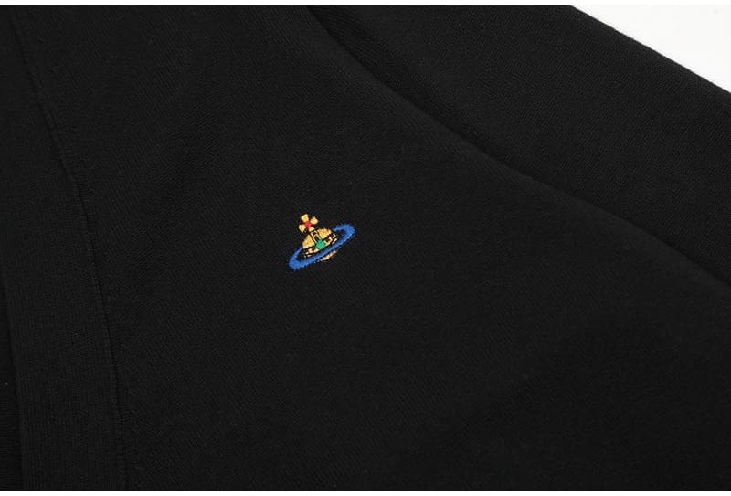 Vivienne Westwood Saturn Embroidery Loose Knitted Cardigan Sweater for Spring and Autumn