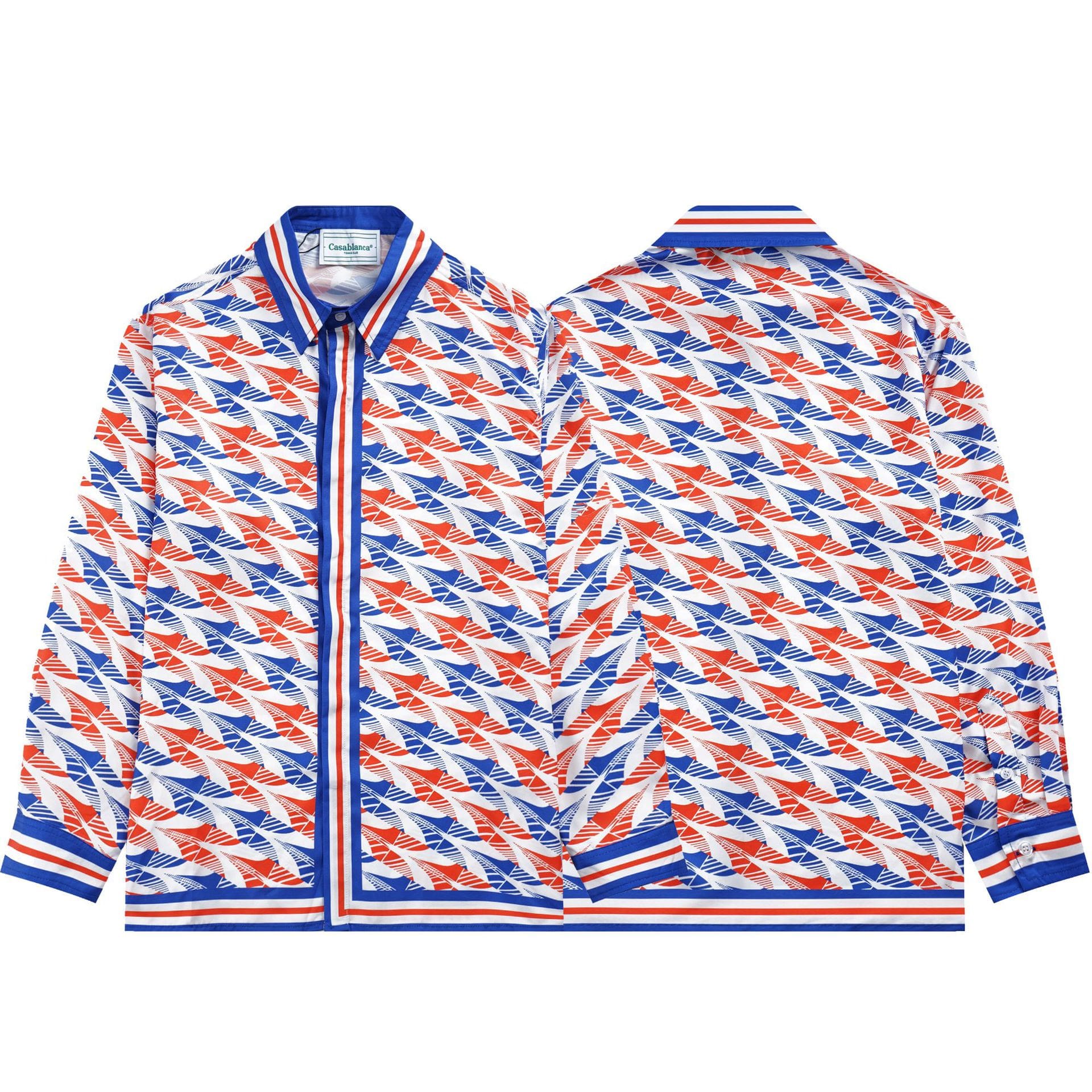 Casablanca Long Sleeve Printed Beach Shirt for Men A