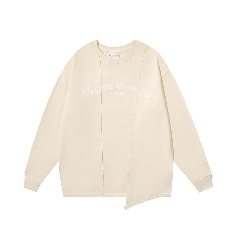 Maison Margiela MM6 Terry Stitching Sweatshirt Unisex Style