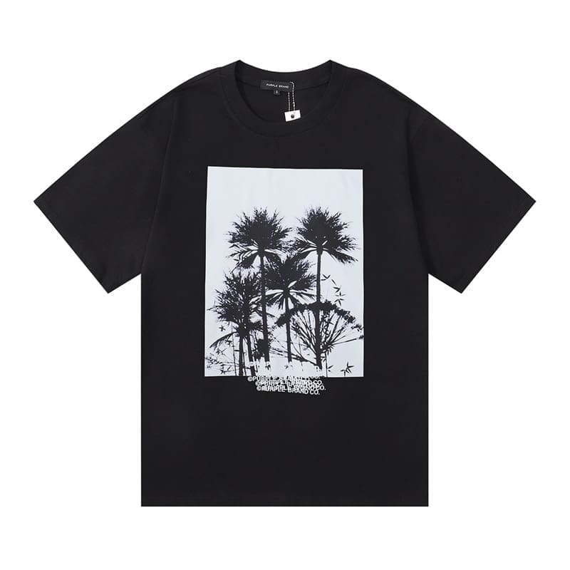 pu*re b*and loose cotton t-shirt round neck short sleeves for men
