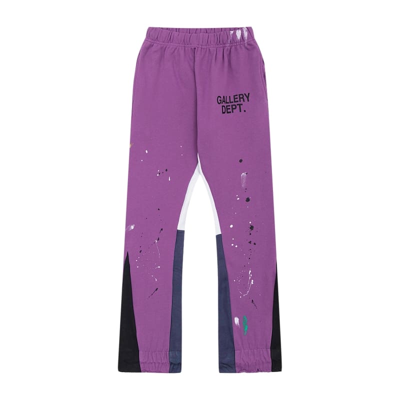 Gallery Dept hand painted splash ink contrast color trousers casual loose bootcut trousers