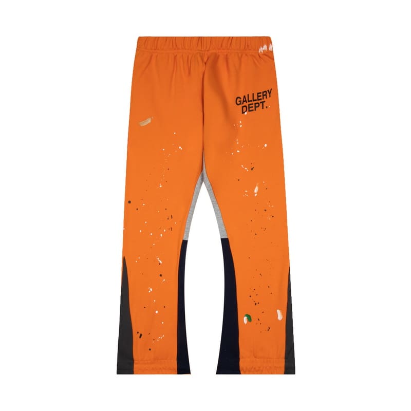 Gallery Dept hand painted splash ink contrast color trousers casual loose bootcut trousers