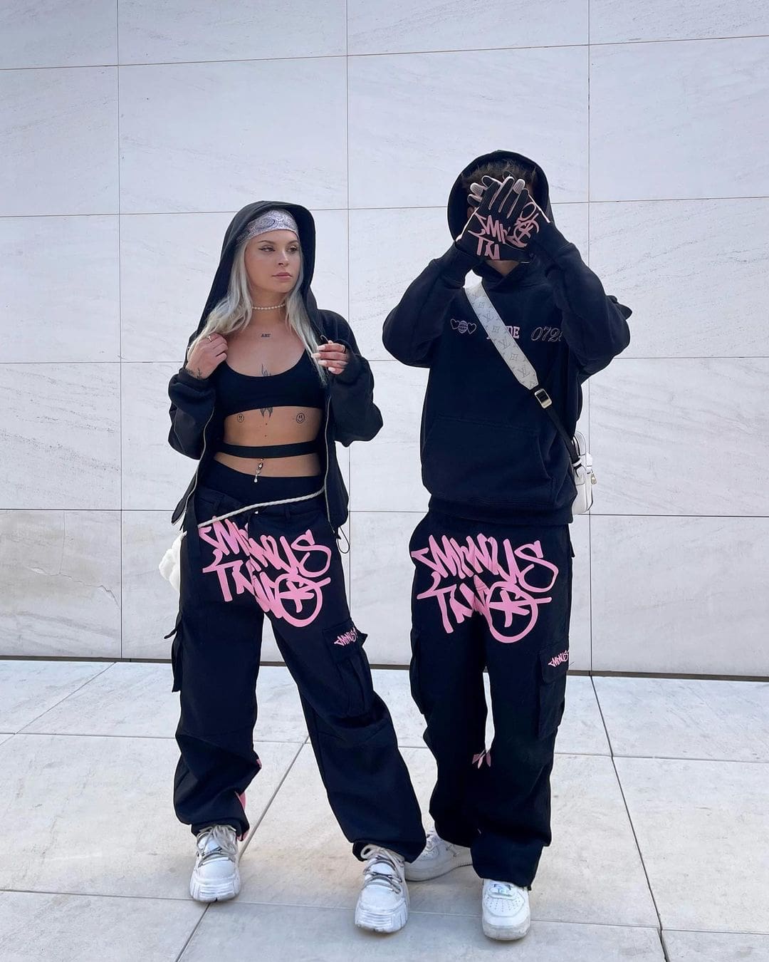 Minus Two Cargo Pants Casual Straight-Leg Loose Fit Hip Hop Star Style B