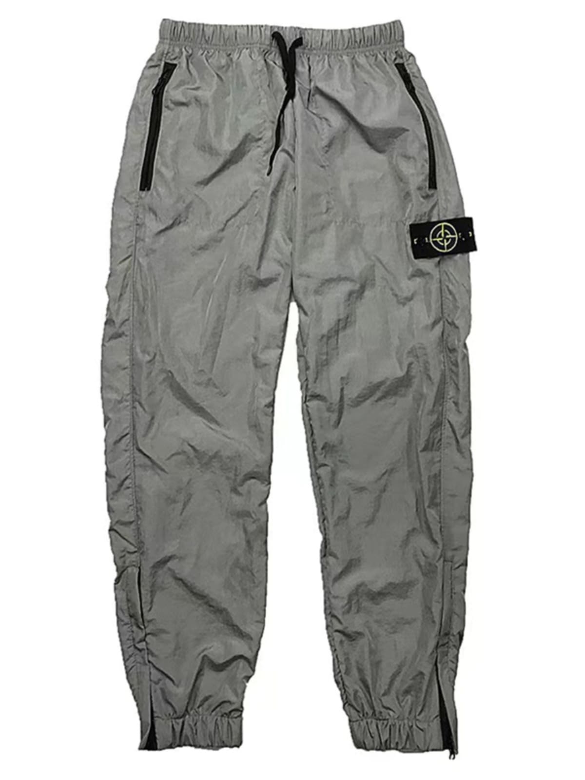 Stone Island Metal Nylon Ankle Banded Working Pants Men’s and Women’s High Street Functional Mesh Casual Trousers