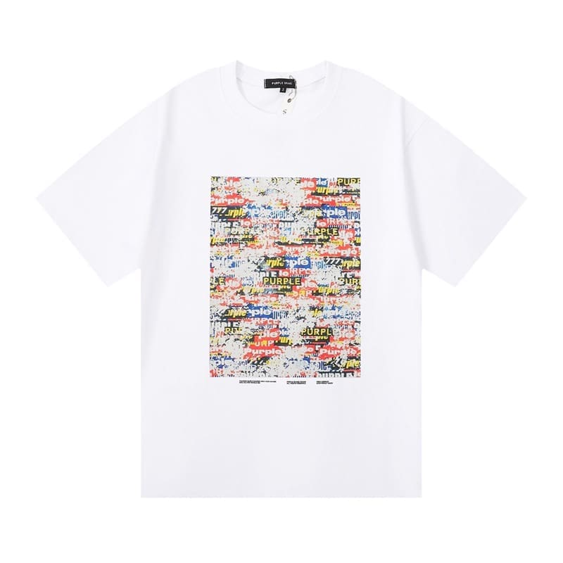 pu*re b*and loose cotton t-shirt round neck short sleeves for men