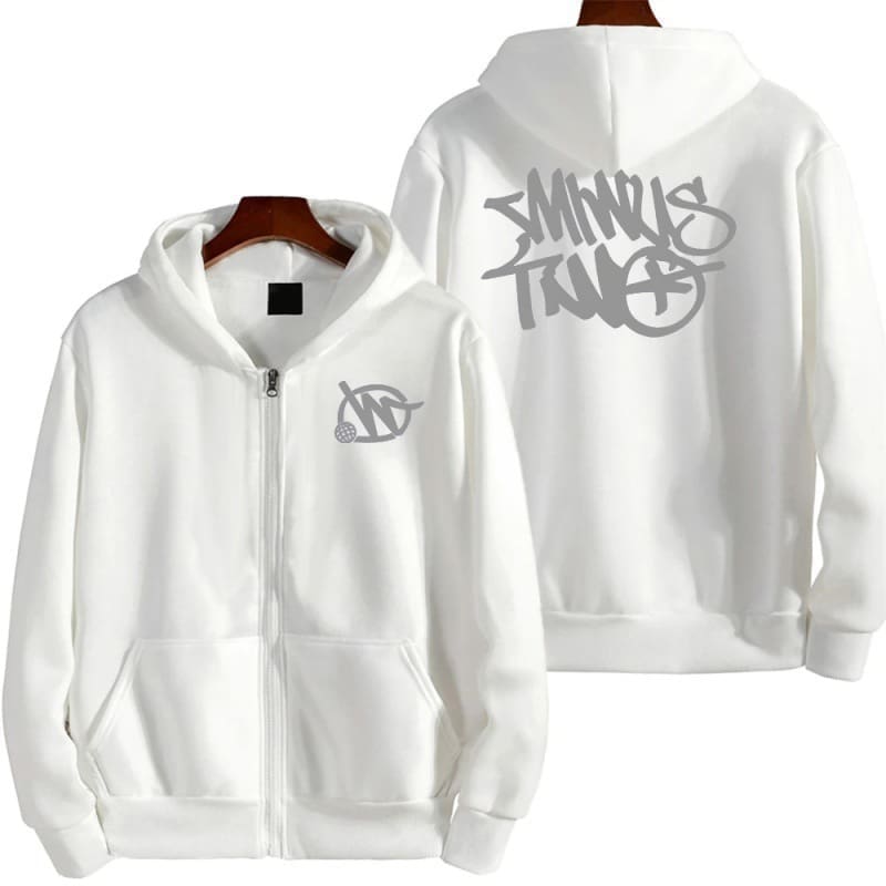 Letter Print Zipper Hoodie Coat Men’s and Women’s Spring Autumn Wear