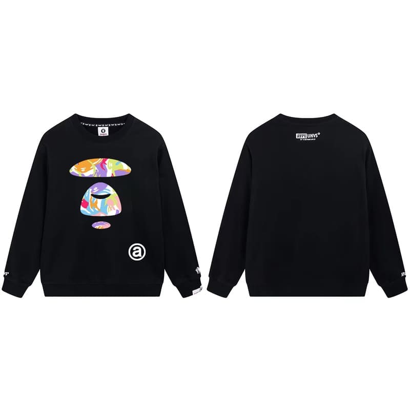 AAPE Ape Head Camouflage Loose Terry Hoodie for Men and Women