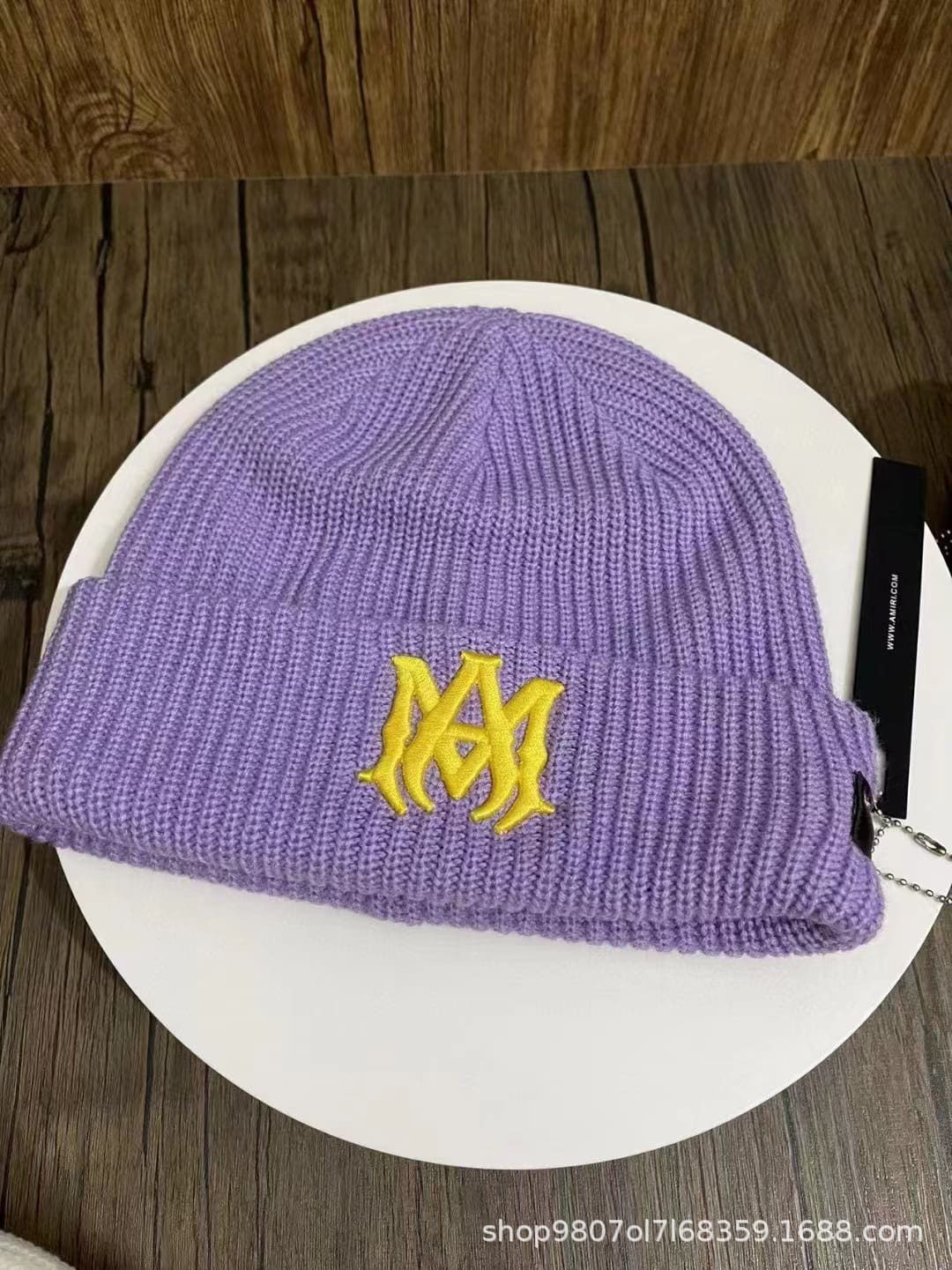 Amiri Embroidered Woolen Cap Knitted Hat for Men and Women