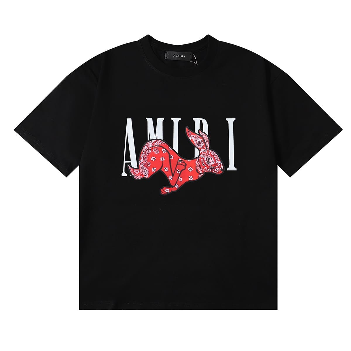 Amiri Fashion Solid Color High Street T-Shirt Retro Loose Fit 2