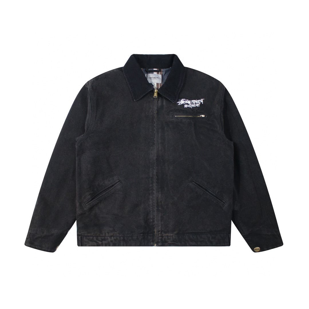 Carhartt X Stussy Detroit Vintage Jacket Loose Casual Wear for Men and Women