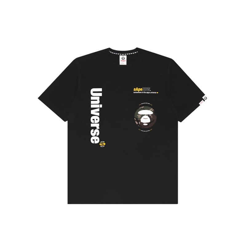 AAPE Camouflage Letter Print Loose Short Sleeve T-Shirt for Men and Women
