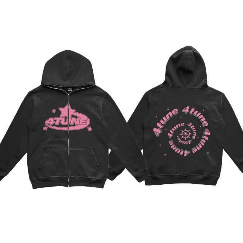 full F**e zipper hoodie men’s american retro y2k style