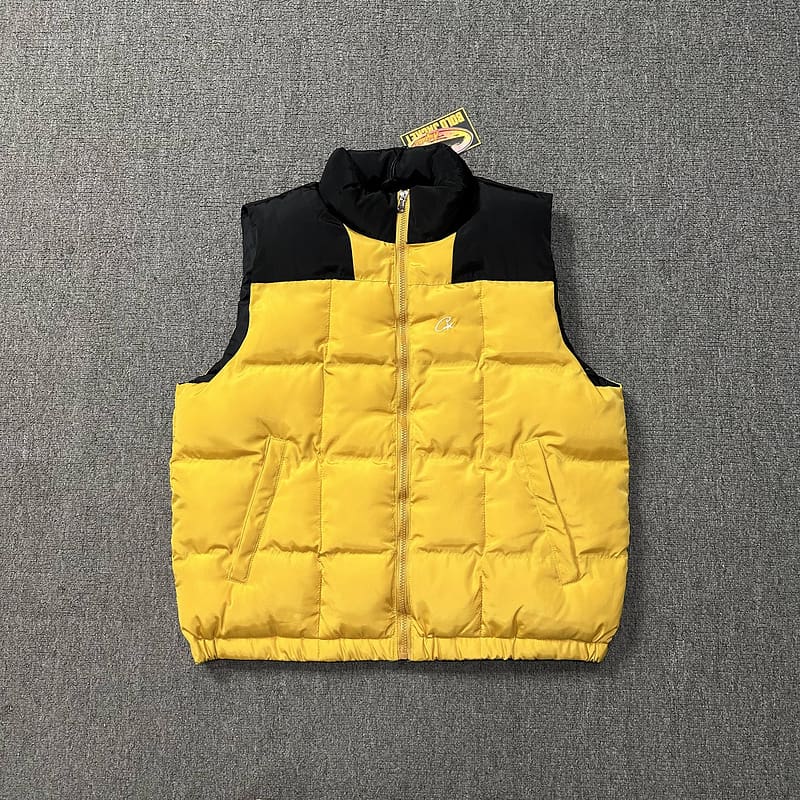 Corteiz Contrast Color Embroidered Stand Collar Cotton Vest