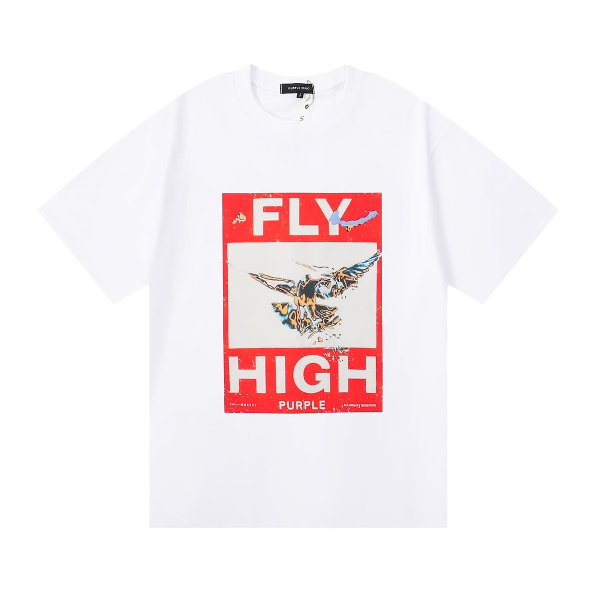 pu*re b*and loose cotton t-shirt round neck short sleeves for men