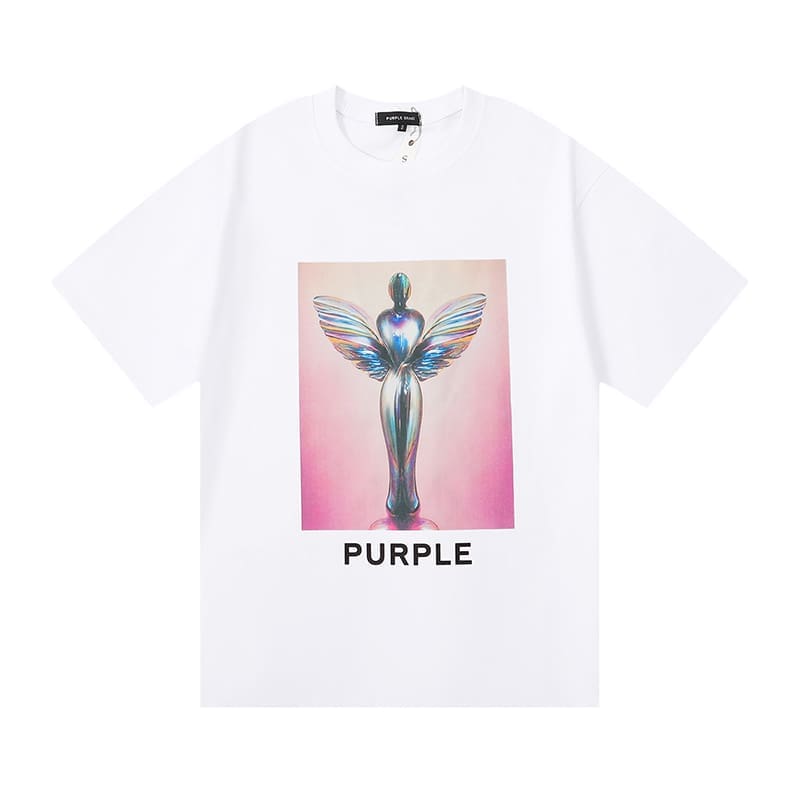 vlone fog pu*re b*and oil painting print t-shirt for men