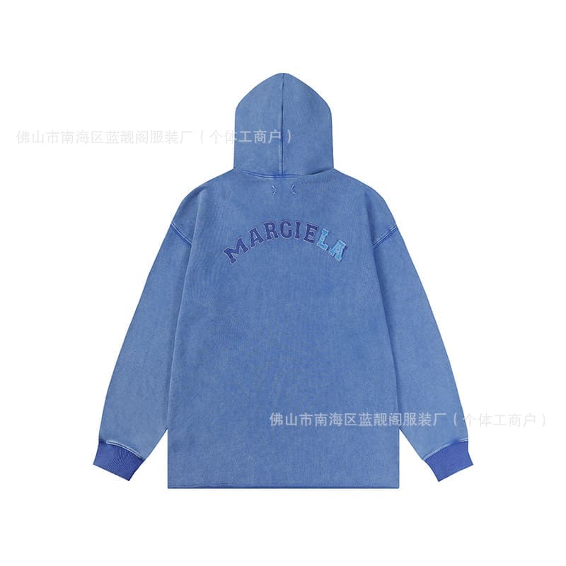 Maison Margiela MM6 Washed-Out Hooded Sweater for Men and Women