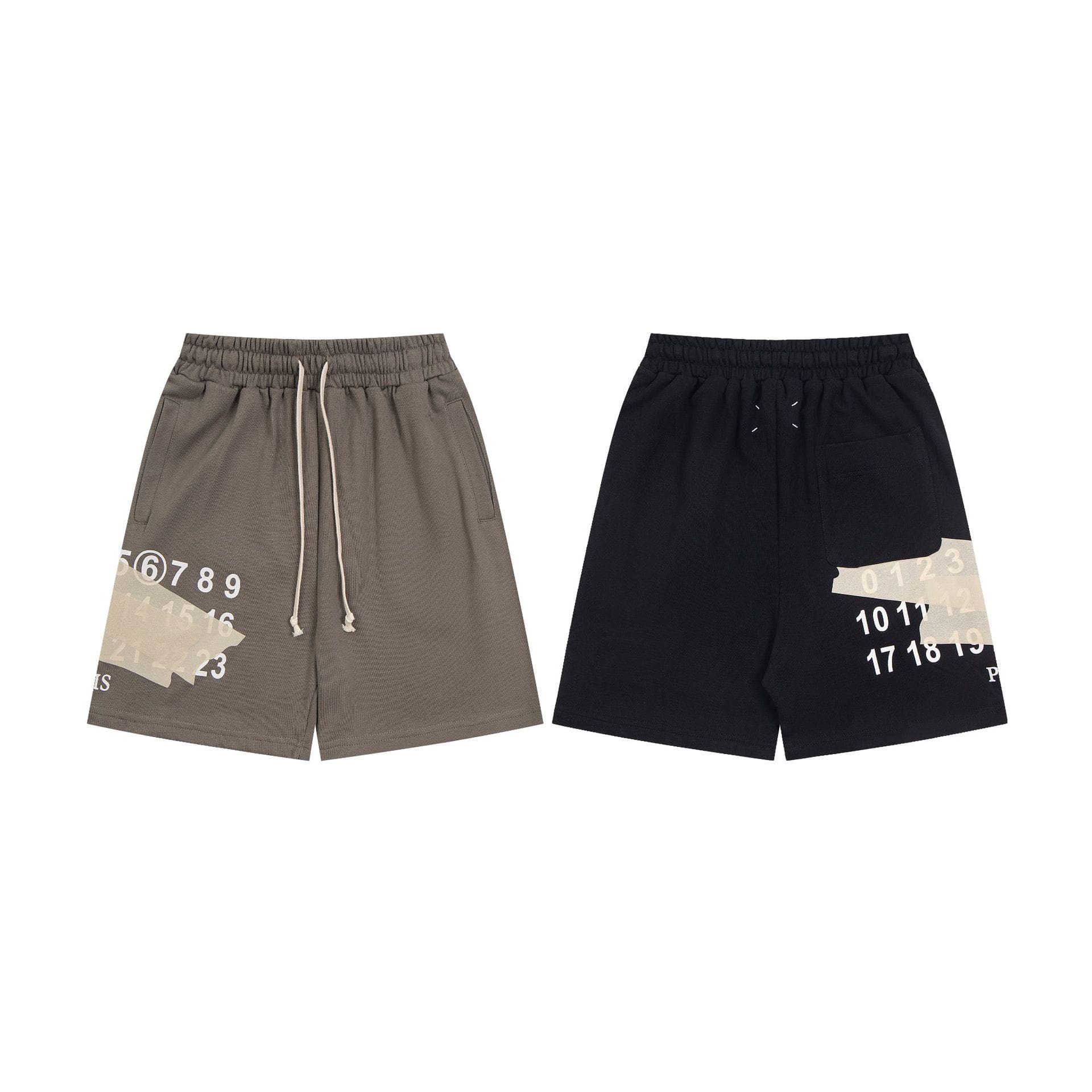 Maison Margiela MM6 Digital Pattern Embroidered Casual Cropped Shorts
