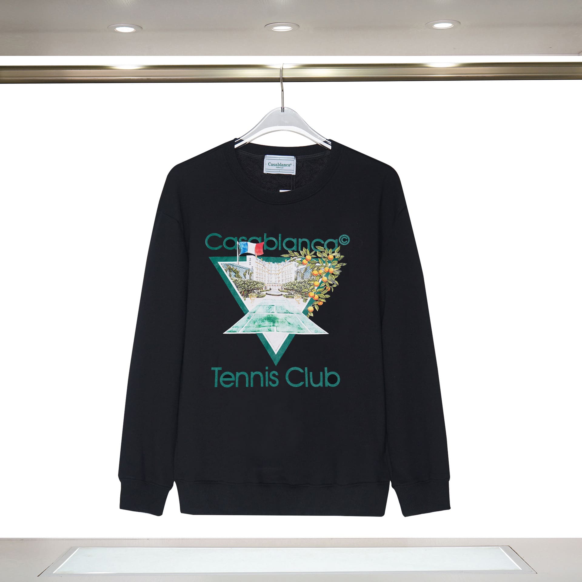 Casablanca Cotton Round-Neck Men’s Long Sleeve Sweatshirt