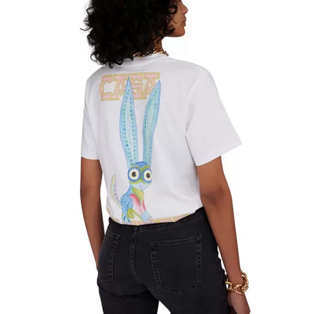 Casablanca 23ss Summer T-Shirt Elbow-Sleeve Men’s and Women’s Top