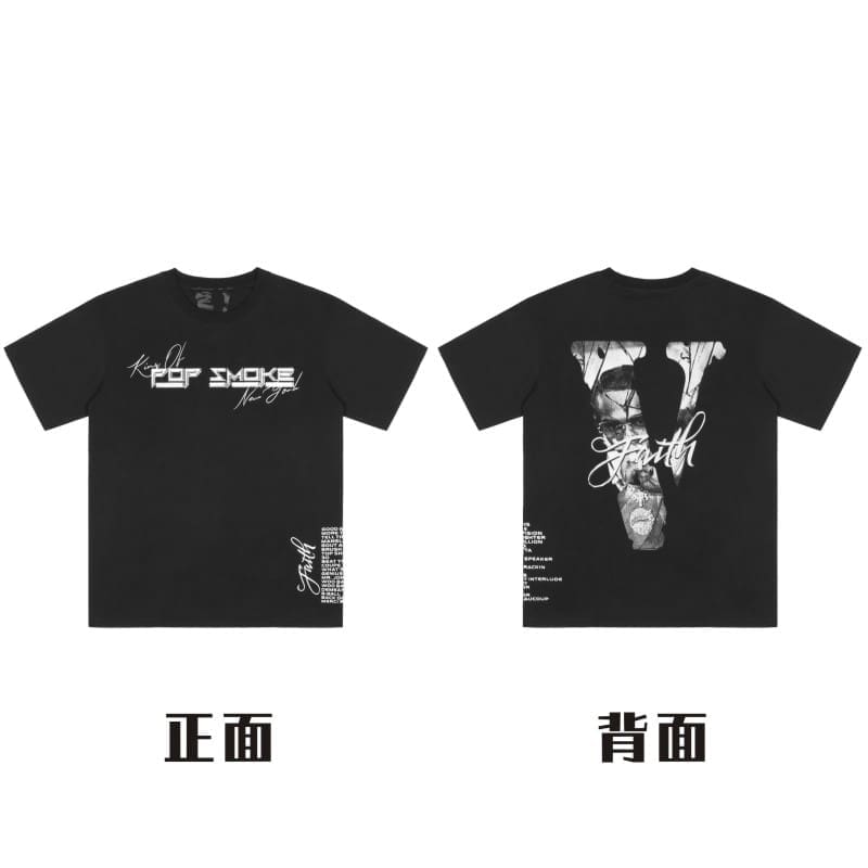 VLONE Large V Short Sleeve High Street T-Shirt Men and Women Summer Style