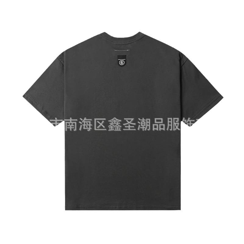 MM6 Magila Digital Print Short Sleeve T-Shirt Minimalist Basic Top