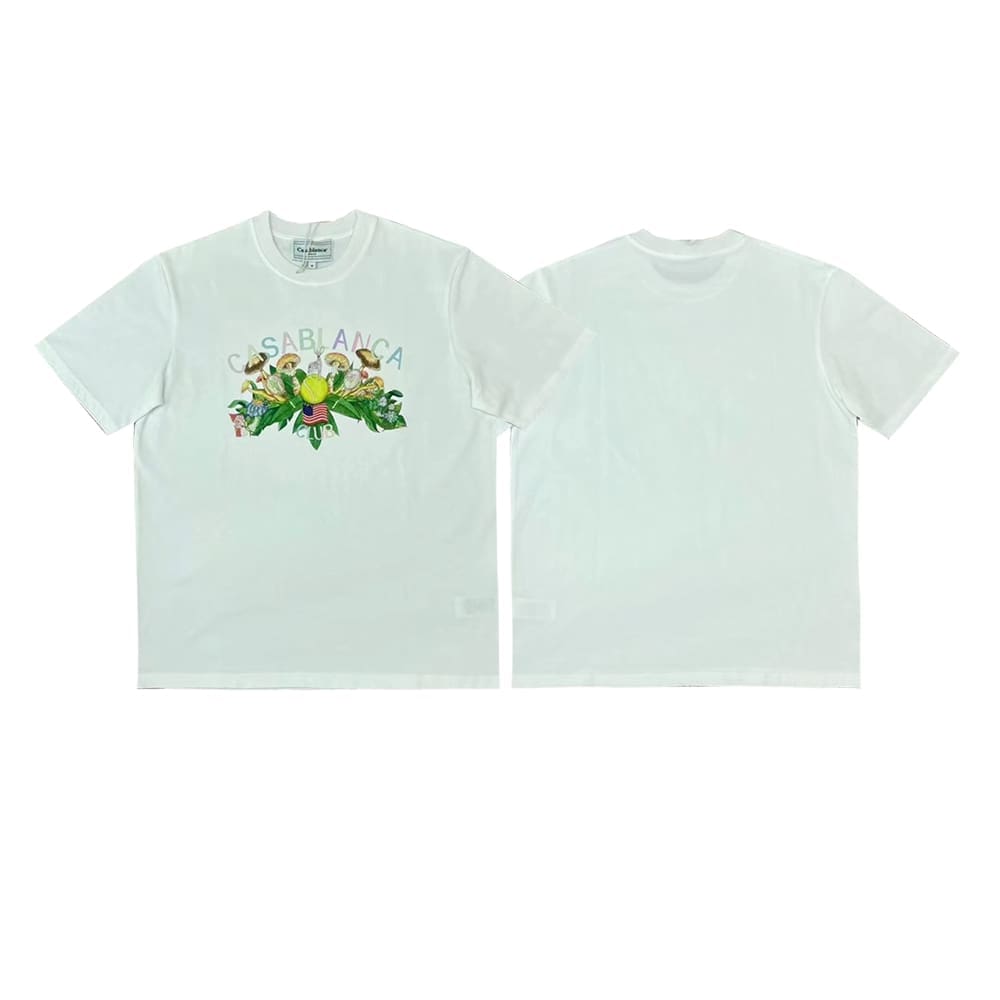 FOG Amiri Casablanca Printed Loose Crew Neck T-Shirt High Street Style