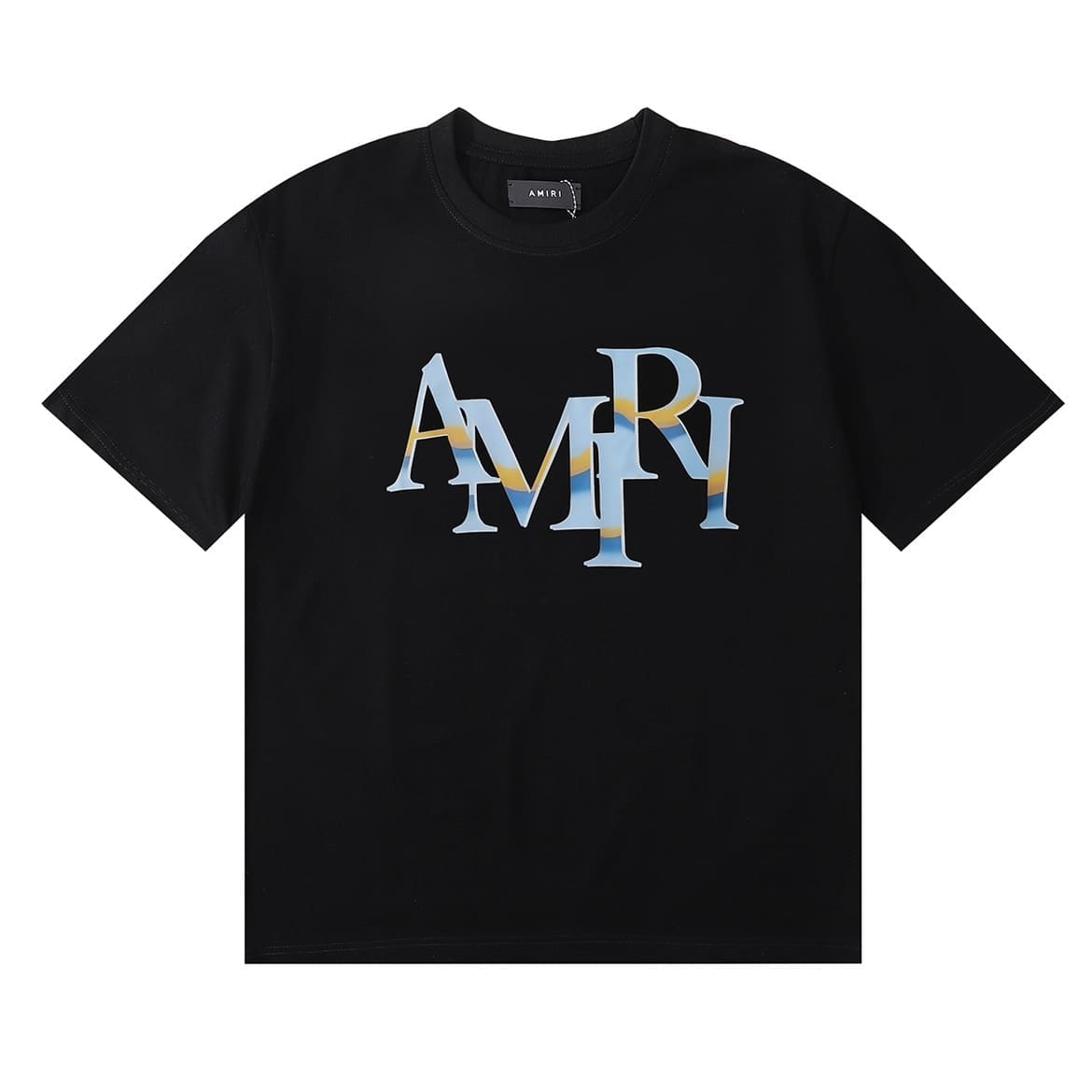Amiri Fashion Solid Color High Street T-Shirt Retro Loose Fit A