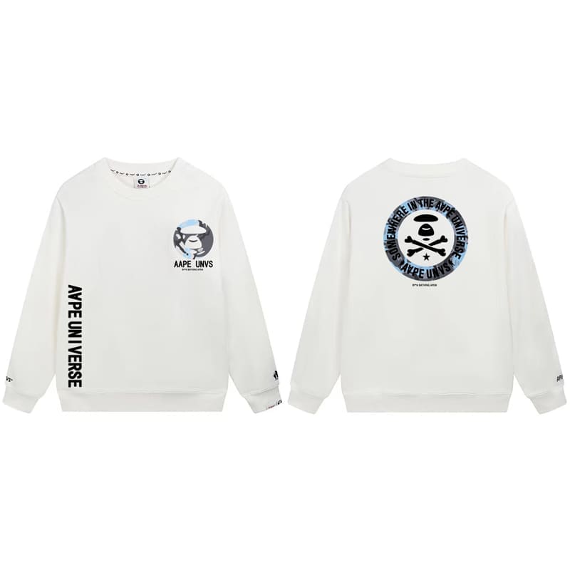 AAPE Ape Head Camouflage Loose Terry Hoodie for Men and Women